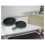 NIOB Two Cooks Essentials Cast Iron Pans