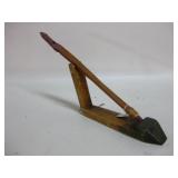 Carved Stone & Wood Eagle Pipe W/Stand 17"