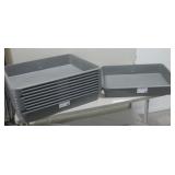 Ten 21"x 25"x 4" Heavy Duty Plastic Trays