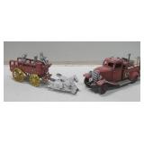 12" Cast Iron Repro & Resin Fire Trucks