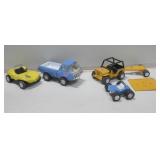 Assorted Vintage Metal Tonka Toy Trucks & Cars