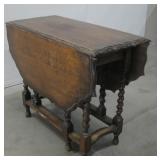 35"x 45 x 28" Antique Wood Dropleaf Table See Info 35"x 45 x 28" Antique Wood Dropleaf Table See Info