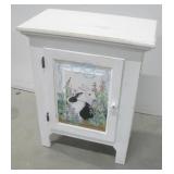 23"x13"x 29" Painted Wood Cabinet Some Wear To Top 23"x13"x 29" Painted Wood Cabinet Some Wear To Top