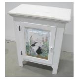 23"x13"x 29" Painted Wood Cabinet Some Wear To Top