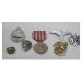 Assorted Vintage Military Medals & More