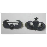 Two Vintage Military Pins As Shown