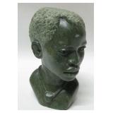 5" Tall Carved Stone Bust - Signed 5" Tall Carved Stone Bust - Signed