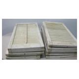 Four 3 Panel Wood Shutters Each Panel 11.5"x 23" Four 3 Panel Wood Shutters Each Panel 11.5"x 23"