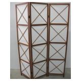 51"x 70.5" Wood & Fabric Room Divider Screen 51"x 70.5" Wood & Fabric Room Divider Screen