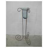 42.5" Tall Decorative Iron & Glass Vase 42.5" Tall Decorative Iron & Glass Vase