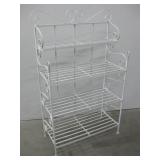 31"x 15"x 53" Painted White Iron Shelving Unit 31"x 15"x 53" Painted White Iron Shelving Unit