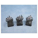 Three Sterling Silver Tested Dolphin Rings Three Sterling Silver Tested Dolphin Rings