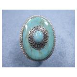Sterling Silver SW Turquoise Ring Hallmarked Sterling Silver SW Turquoise Ring Hallmarked