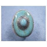 Sterling Silver SW Turquoise Ring Hallmarked