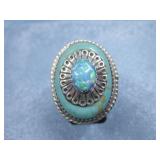 Sterling Silver SW Turquoise Opal Ring Hallmarked Sterling Silver SW Turquoise Opal Ring Hallmarked