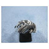 Sterling Silver Eagle Head Ring Hallmarked