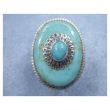 Sterling Silver SW Turquoise Ring Hallmarked