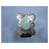 Sterling Silver SW Turquoise Ring Hallmarked Sterling Silver SW Turquoise Ring Hallmarked