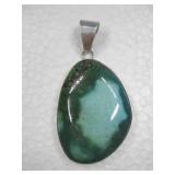 Sterling Silver SW Turquoise Pendant Hallmarked