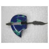 Sterling Silver Tested SW Azurite Bear Pendant Sterling Silver Tested SW Azurite Bear Pendant