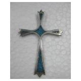Sterling Silver Tested SW Turquoise Inlay Pendant Sterling Silver Tested SW Turquoise Inlay Pendant
