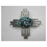 Sterling Silver SW Turquoise Pendant Hallmarked Sterling Silver SW Turquoise Pendant Hallmarked
