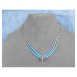 Sterling Silver SW Turquoise Necklace Hallmarked