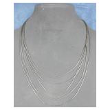 Sterling Silver Tested SW Multi Strand Necklace Sterling Silver Tested SW Multi Strand Necklace