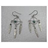 Sterling Silver Tested Turquoise SW Earrings