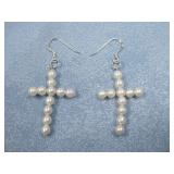 Sterling Silver Genuine Pearl Earrings Sterling Silver Genuine Pearl Earrings