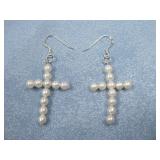 Sterling Silver Genuine Pearl Earrings