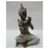 13" Tall Resin Thailand Style Musician Statue