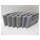 Six Assorted Nintendo Game Cartridges Untested