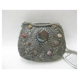 NWT 5"x 4" Metal & Stone Sajai Purse