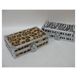 Two Animal Print Cases 8"x 5"x 2"