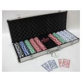 23"x 8"x 3 Portable Poker Chip Set W/Dice No Cards 23"x 8"x 3 Portable Poker Chip Set W/Dice No Cards