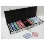 23"x 8"x 3 Portable Poker Chip Set W/Dice No Cards