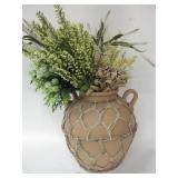 12"x 13" Clay Pot Vase W/Faux Flowers 12"x 13" Clay Pot Vase W/Faux Flowers