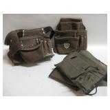 Two Assorted Tool Belts & Extra Pouch As Shown