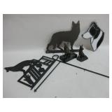 Assorted Metal & Glass Dog Decor Yard Stake Is 53" Assorted Metal & Glass Dog Decor Yard Stake Is 53"