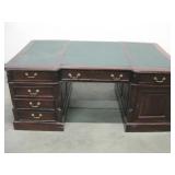 69 x 41 x 18 Jack & Jill Leather Top Desk - As Is 69 x 41 x 18 Jack & Jill Leather Top Desk - As Is