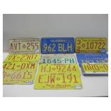 Fourteen Assorted Metal License Plates