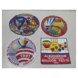 Four 9" Diameter Balloon Fiesta Patches As Shown