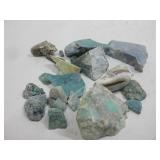 Bag Of Raw Copper Ore Blue Stones As Pictured