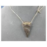 Stone Arrowhead Braided Necklace Unmarked