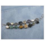 Sterling SIlver Multi Stone Bracelet Hallmarked