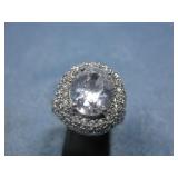 Sterling Silver CZ Ring Hallmarked 925 China