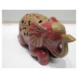 10"x 5.5" Ceramic Elephant Decor Small Chip Seen