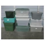 Ten Assorted Tubs With Lids