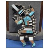 Vtg S.S. Zuni CH-CY-II Multistone Brooch See Info